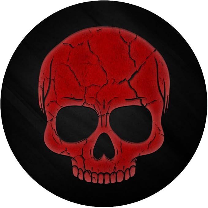 Red Skull face On Black PopSockets Adhesive PopGrip