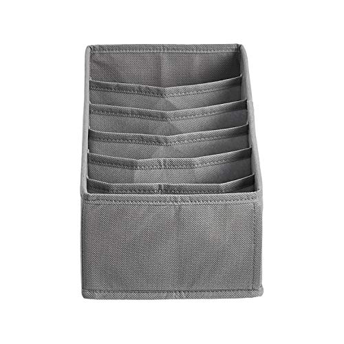 Amazon Basics Underwear Drawer Organizer Dividers for Closet Organization and Storage, Fits Perfectly in Dresser, 2-Pack, Gray | Pack of 2 - size: Pack of 2