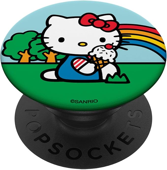 Hello Kitty Ice Cream Summer Rainbow PopSockets Adhesive PopGrip