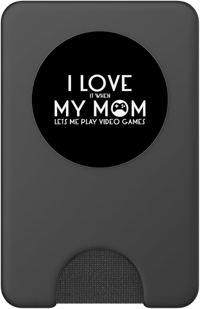 Teen Boy Gift Video Games I Love My Mom PopSockets Adhesive PopGrip