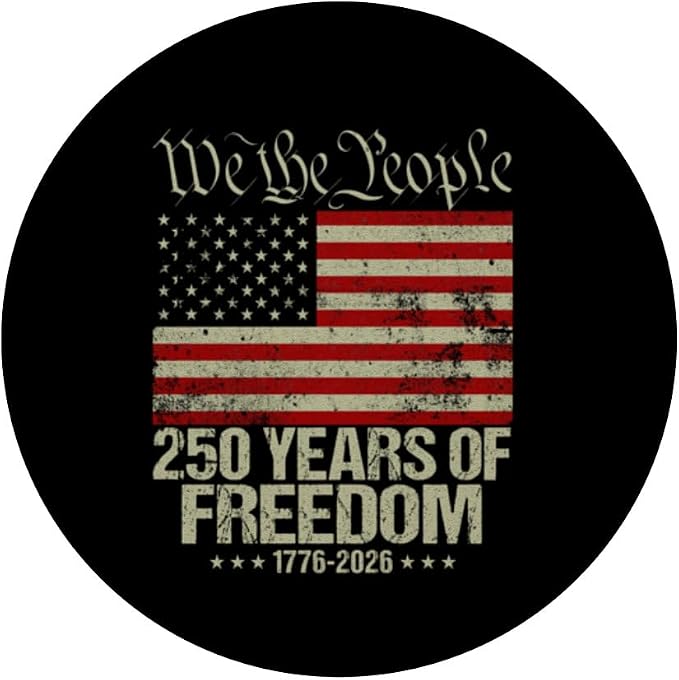 250 Years Distressed America Flag Anniversary USA 250th Bday PopSockets PopGrip for MagSafe
