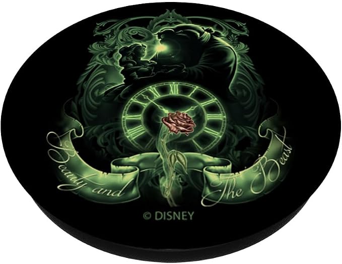 Disney Beauty and The Beast Green Hue Silhouette PopSockets Adhesive PopGrip