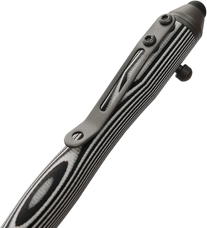 5.7'' G10 EDC Bolt Action Pen Touch Screen Stylus Model 5375-N | Refillable ballpoint ink G10 body with pocket clip ergonomic grip comes with a free refill
