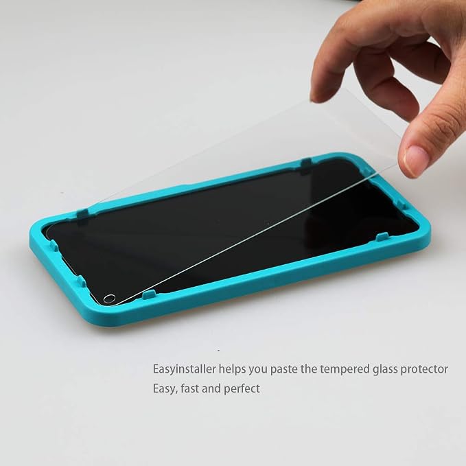 Ibywind Screen Protector For Redmi Note 9with 2Pcs Tempered Glass1Pc Camera Lens Protector1Pc Backing Carbon Fiber Film [Fingerprint ReaderEasy to install]