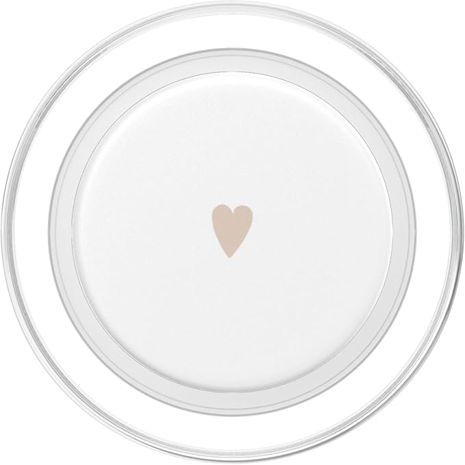 Sand/Beige/Tan Hand Drawn Heart Minimalist Love PopSockets Adhesive PopGrip