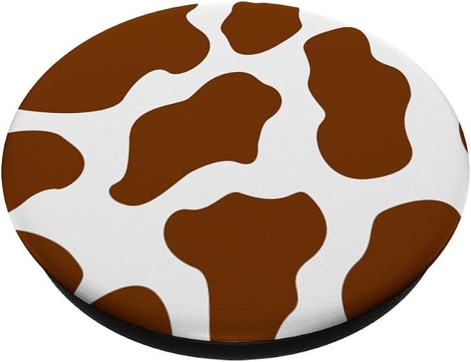 Brown Cow Print Spotted Cute Animal Pattern PopSockets Adhesive PopGrip
