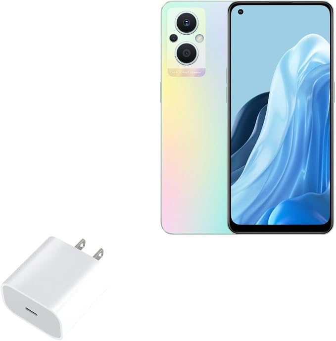 BoxWave Charger Compatible with Oppo Reno 7 Z - PD GAN miniCube (30W) 30W Tiny PD GAN Type-C Wall Charger - Winter White
