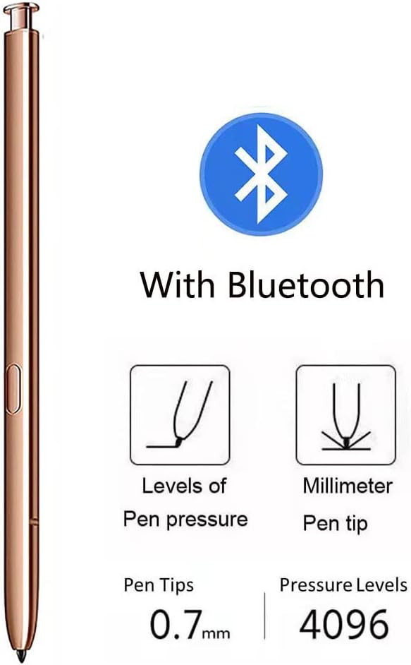Note 20 Ultra S Pen Replacement (WithBluetooth) for Samsung Galaxy Note 20 Note 20 Ultra 5G All Versions Stylus Touch S Pen +Tips/Nibs (Bronze)