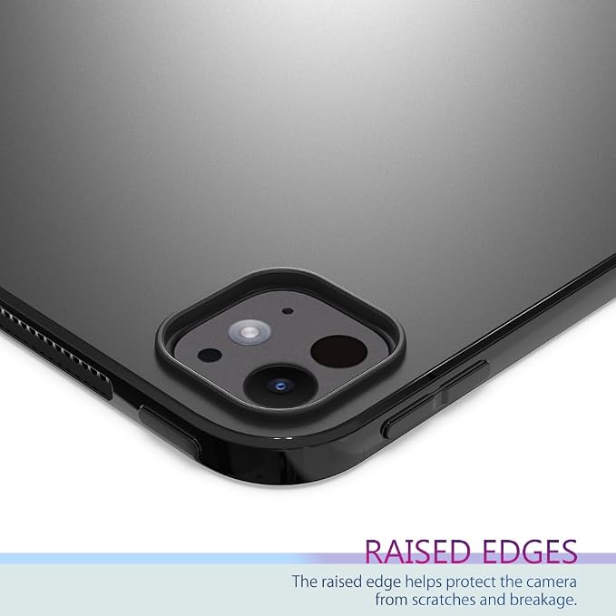 Puxicu Case for iPad Pro 12.9 Inch (2nd &amp 1st Gen) Slim Matte Rubber Soft TPU Protective Cover Black