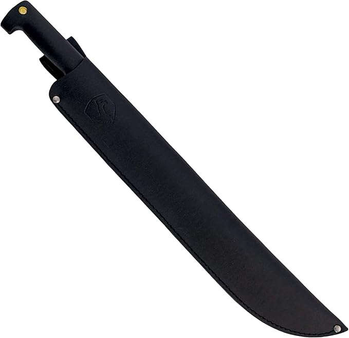 Condor Tool & Knife El Salvador Machete with Polypropylene Handle and Leather Sheath - 18 inch Full Tang 1075 High Carbon Steel Fixed Blade - Heavy Duty for Outdoor, Survival, and Camping - 32.5 oz