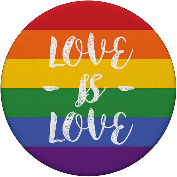 LGBT Pride Rainbow Flag Love is Love PopSockets Adhesive PopGrip