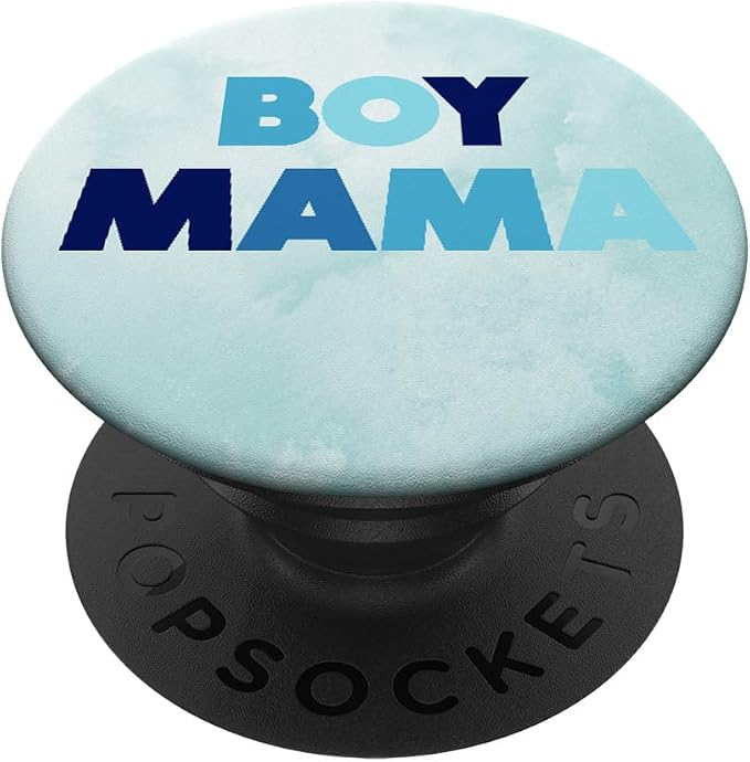 Trendy Boy Mama Blue Color Bluish Boy Mom Mother's Day PopSockets Adhesive PopGrip