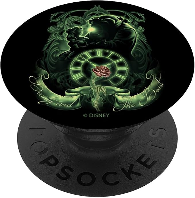 Disney Beauty and The Beast Green Hue Silhouette PopSockets Adhesive PopGrip