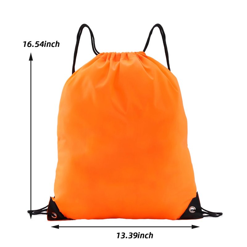 Haokuaile Drawstring Backpacks, 20 Pack — Ideal for Parties, Classroom Activities, Group Events & Giveaways (20, Orange)