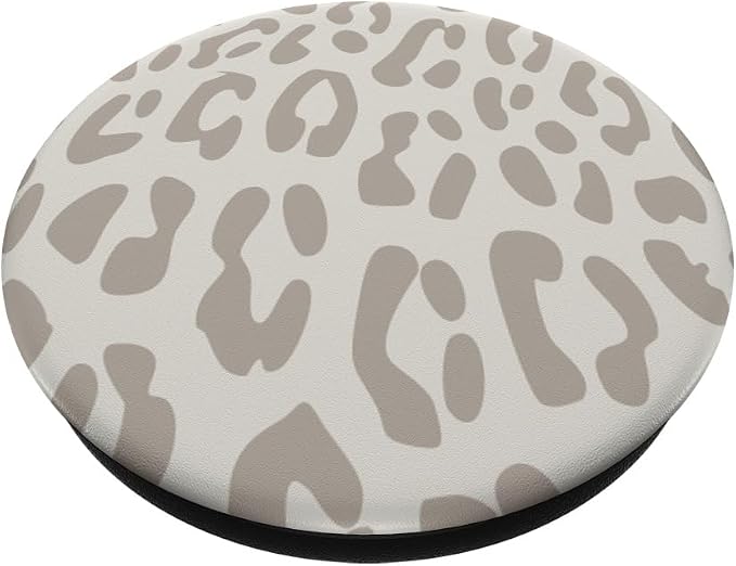 Leopard Print Cream Cheetah Design for Women Boys Girl White PopSockets Adhesive PopGrip