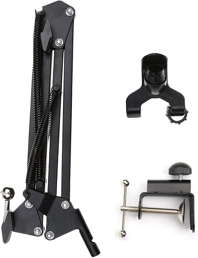 33'' Articulating Arm Phone Mount Stand for Baking Crafting Demo Videos/Live Streaming (Compatible with 4-6.5'' Screen Smartphone)