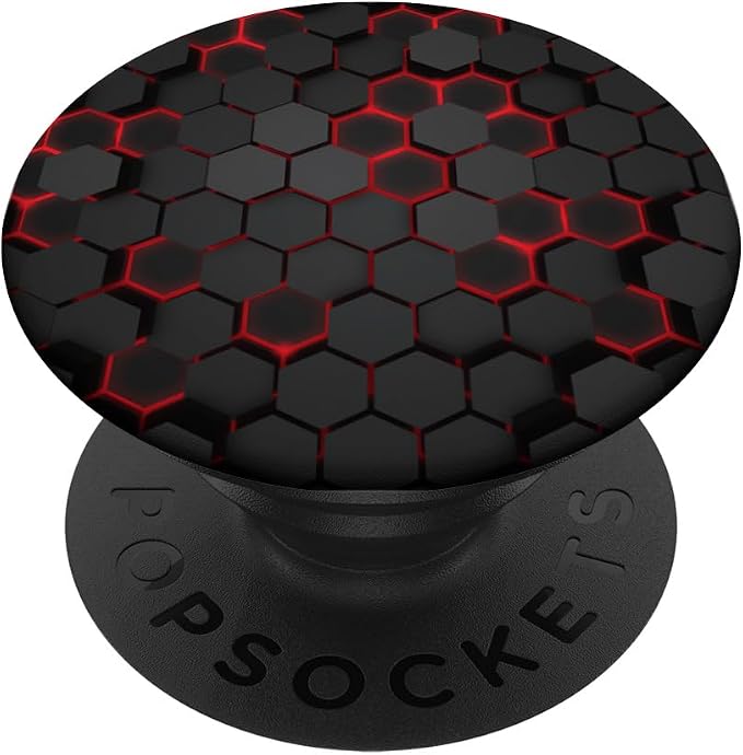 Cool Red and Black Cell Phone Button Holder Pop Out Knob PopSockets Adhesive PopGrip