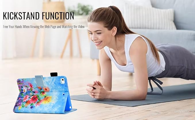 Case for iPad 9th/8th/7th Generation iPad 10.2 Case (2021/2020/2019 Model iPad 9/8/7 Case) PU Leather Folio Folding Stand Cover for iPad 10.2 inch Auto Wake/Sleep Hummingbird