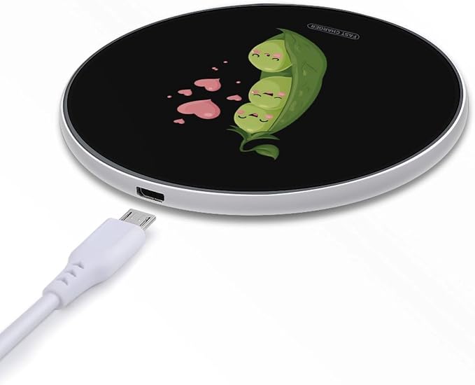Sweet Pea in Pod Wireless Charger SlimWireless Charging Pad Anti-Slip Charger Mat for Men Women