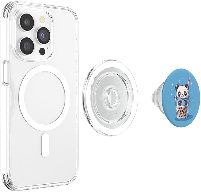 Panda Bear Wildlife Animal Zoo Zookeeper Boba Tea PopSockets PopGrip for MagSafe