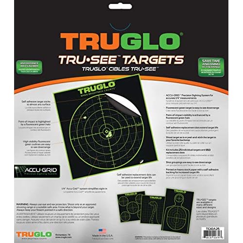 Truglo TRU-See 100-Yard Reactive Splatter Target, 25-Pack, Green