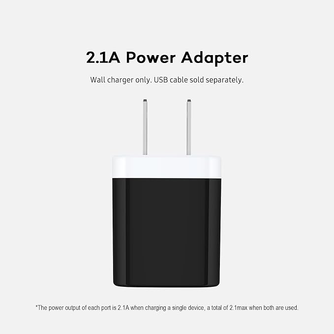 USB Wall Plug Multi USBA AC Power Charger Adapter USB-A Block Cube iPhone | iPad Samsung Google Pixel LG Camera Phones &amp Tablets Charge Multiple USB Plug Station Base