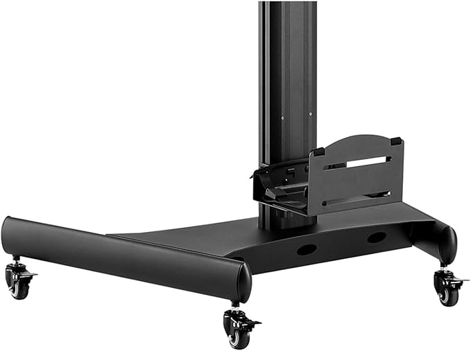 StarTech.com Mobile Workstation Cart with Monitor Mount, CPU/PC Holder, Keyboard Tray - Ergonomic Height Adjustable Desktop Cart - Rolling Mobile Standing Workstation on Wheels (WKSTNCART)