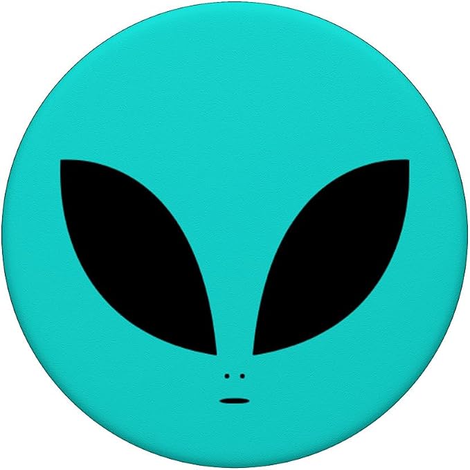 Black Light Teal Alien PopSockets Adhesive PopGrip