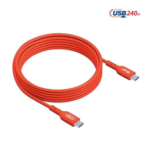 Club 3D CAC-1511 USB2 Type C to Type C Certified Bi-Directional Cable with 240W Charging 480Mb Data Transmission EPR 1m - 3.28ft