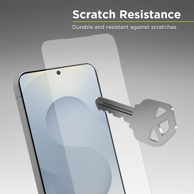 PureGear Maximum Clarity HD Tempered Glass Screen Protector for Samsung Galaxy S25 (2025) Fingerprint Sensor Compatibility Case Friendly Fit Lifetime Replacement (Self Alignment Installation Tray i
