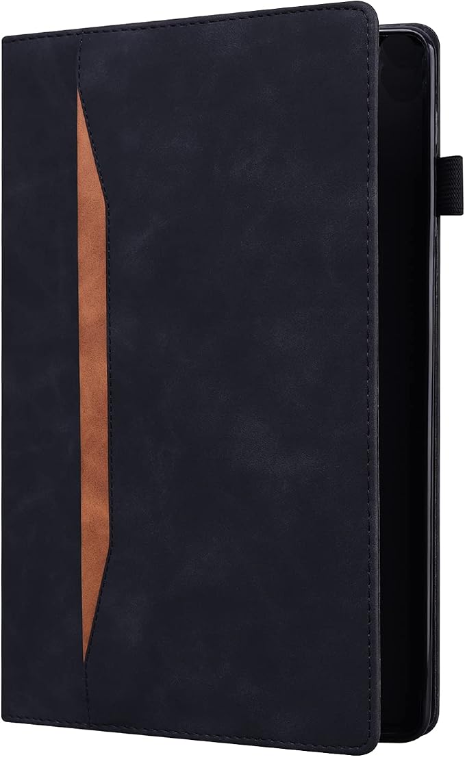 for Kindle Fire HD 8 Tablet (only Fits 10th Generation) &amp Fire HD 8 Plus 8 Case 2020 with Stand/Pencil Holder/Card Pocket/Elastic Band Embossed PU Leather Floral Cover Brown Peacock Flower