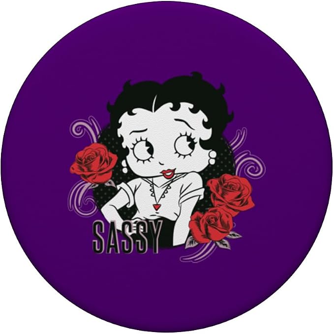 Betty Boop Sassy Roses PopSockets Adhesive PopGrip