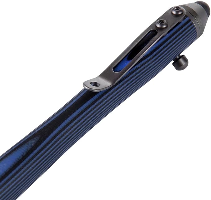 5.7'' G10 EDC Bolt Action Pen Touch Screen Stylus Model 5375-N | Refillable ballpoint ink G10 body with pocket clip ergonomic grip comes with a free refill
