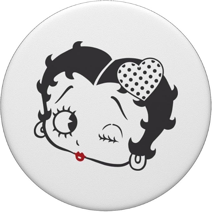 Betty Boop Dot Heart Wink PopSockets Adhesive PopGrip
