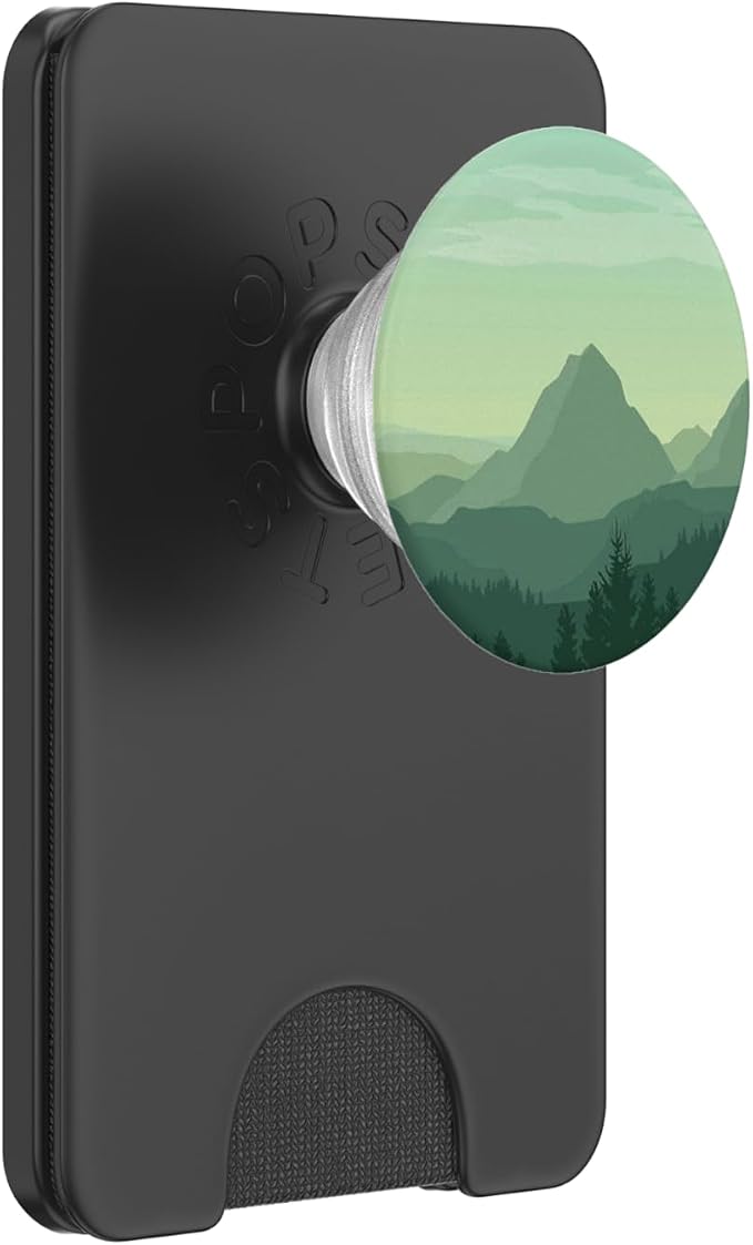 Green Mountain Pop Mount Socket Art Work Tree Woods PopSockets Adhesive PopGrip