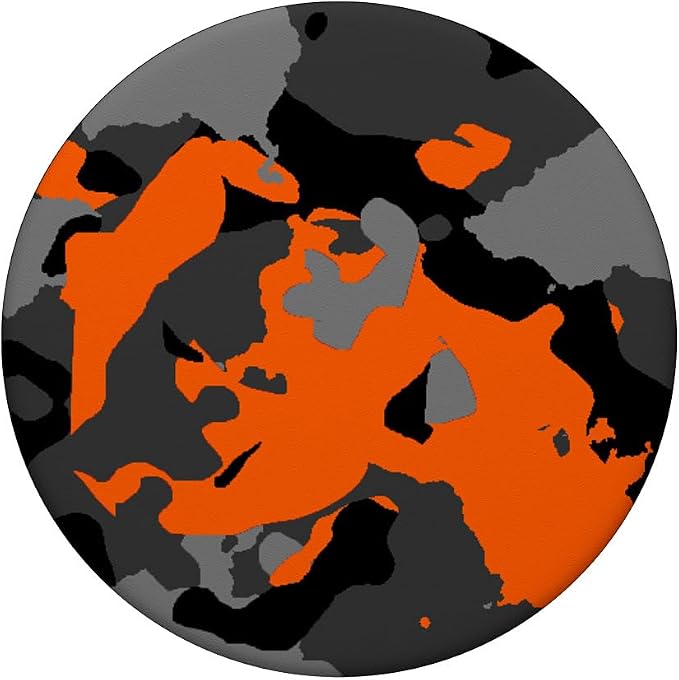 Orange Camouflage PopSockets Adhesive PopGrip