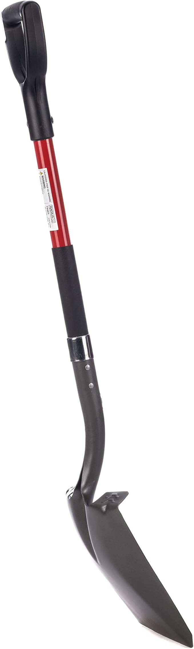 Radius Premium D-Handle Square-Point Shovel, Fiberglass Shaft