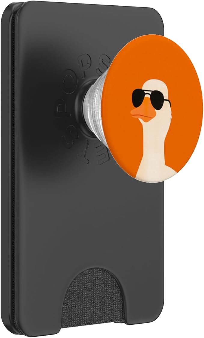 Cosmic Orange Cool Goose Illustration Print PopSockets PopGrip for MagSafe