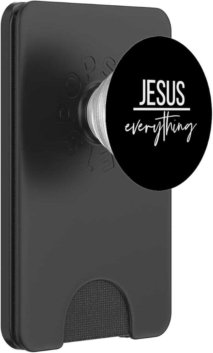 Jesus Over Everything Religious Christian Christ Our Lord PopSockets PopGrip: Swappable Grip for Phones &amp Tablets PopSockets Adhesive PopGrip