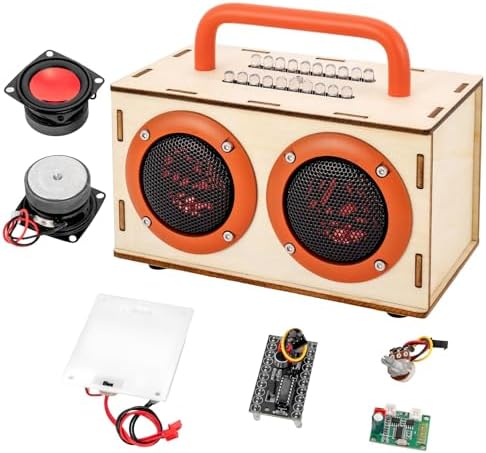 STEM Projects for Kids & Adults Age 8-12, Build Bluetooth Speaker Kit, DIY Crafts Science Experiment Electronics Sound Amplifier Set, Birthday Gifts for 9 11 13 14 15 16 Teens Boys with Orange Handle
