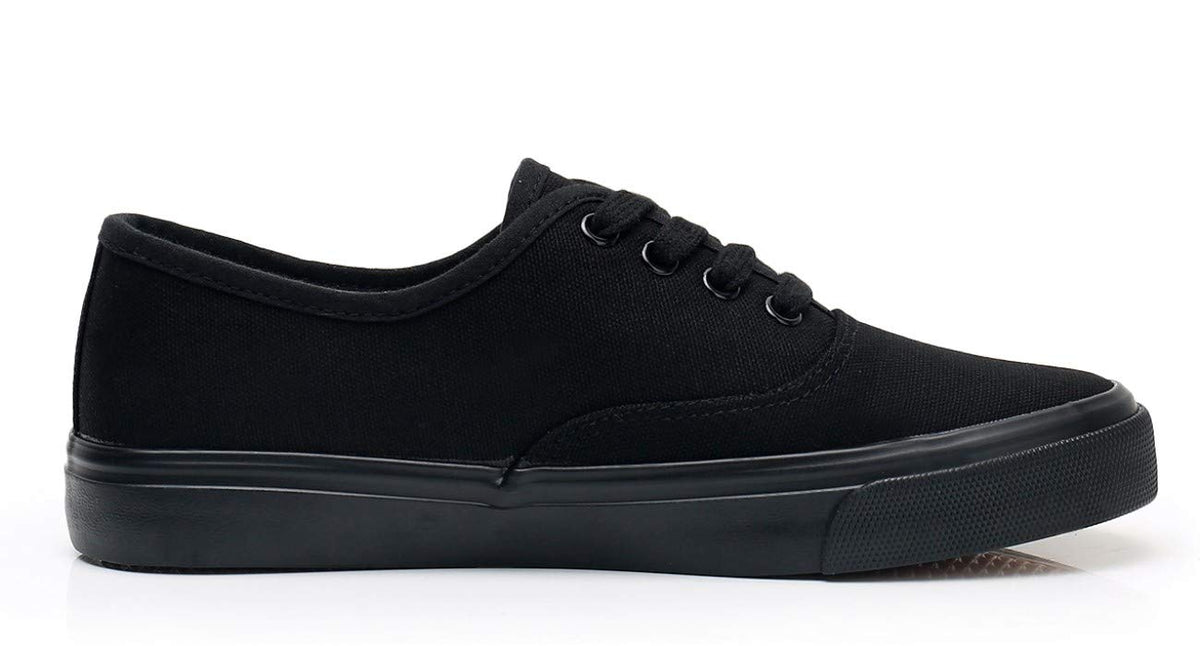 Cull4U Women's Laid Back Footwear Low-Top Sneaker Shoe (5 M US,All-Black)