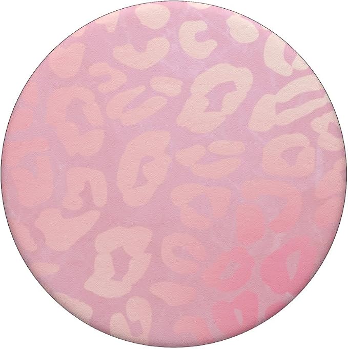 Light Pink Leopard Print Cheetah Phone Pop Up Holder Button PopSockets Adhesive PopGrip