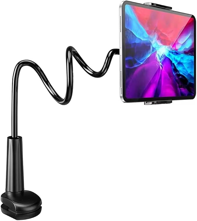 Long Arm Tablet Stand Holder for iPad Pro 11 10.2 10.5 Mini 6 Air for Xiaomi Mipad 4 5 (Black)