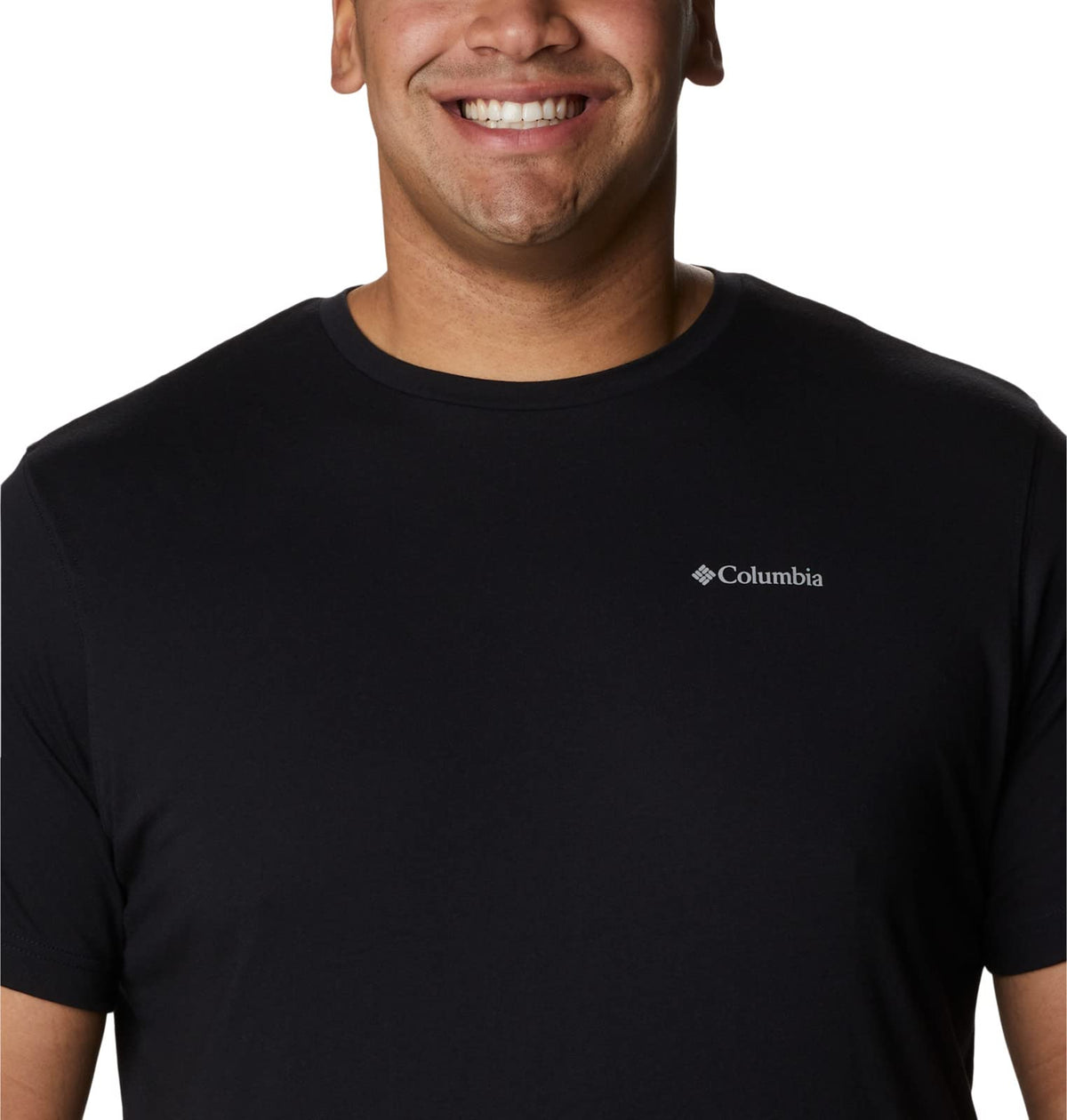 Columbia Men's Thistletown Hills Graphic Short Sleeve, Mango Heather/Hikers Graphic, 5X Tall