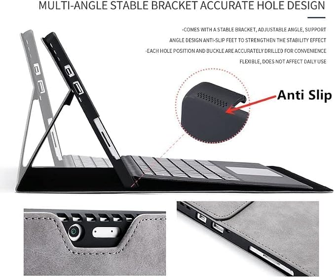 Protective Case for Surface Go 4/Go 3/Go 2 /Surface Go TabletSurface Go Case with Stylus HolderCompatible with Type Cover Keyboard Slim Lightweight Business Cover Accessories (Black)