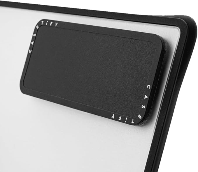 CASETiFY Snappy Laptop Phone Mount [Compatible with Magsafe] - Rhinestone Romance - Black/Beige