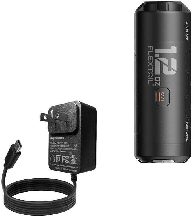 BoxWave Charger Compatible with Flextail Zero Pump - Wall Charger Direct (15W) Rapid Charge Your Device with Built-in 3ft Cable
