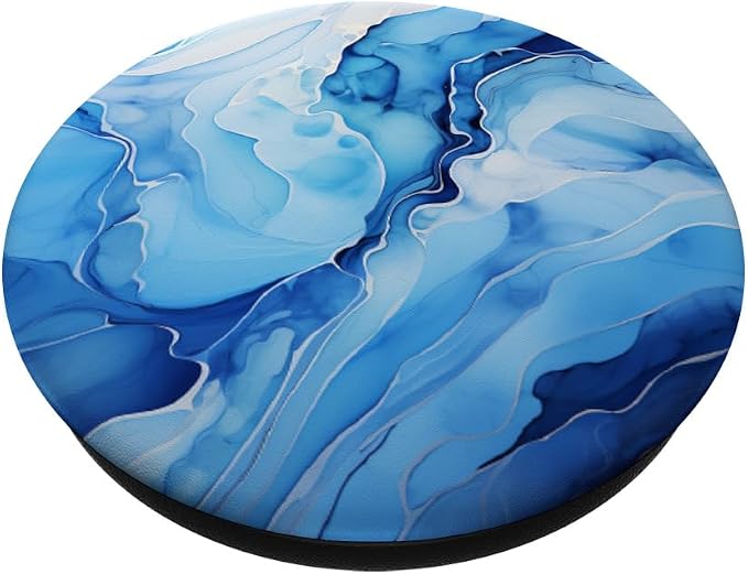 Blue Ice Agate Stone Gemologist Chalcedony Gemstone PopSockets PopGrip for MagSafe