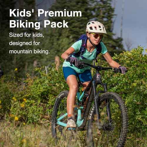 Osprey Raven Jr Girl's Mountain Biking Backpack with Hydraulics Reservoir, Deep Fig