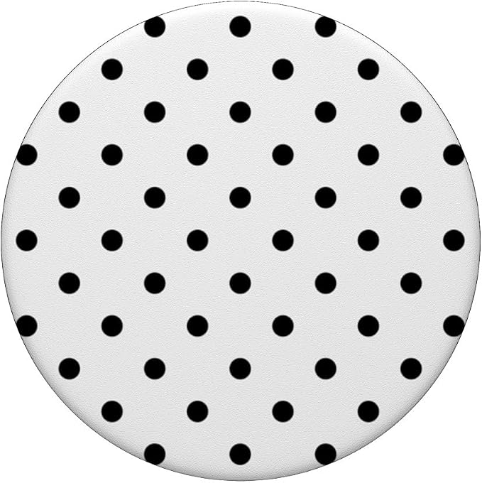 Polka Dot Pattern White And Black Women Girls Polka Dots PopSockets PopWallet for MagSafe